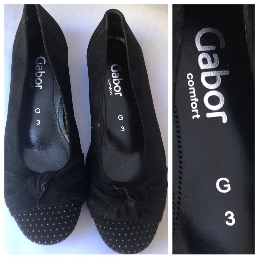 Gabor• Designer Shoes for Comfort• Black Flats